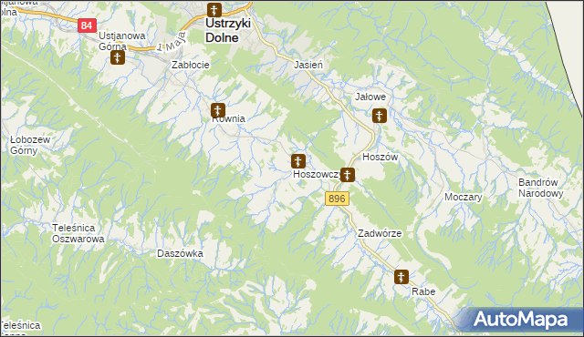 mapa Hoszowczyk, Hoszowczyk na mapie Targeo