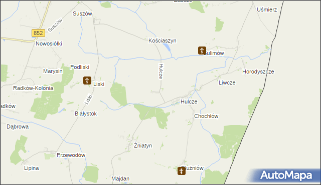 mapa Hulcze Osada, Hulcze Osada na mapie Targeo