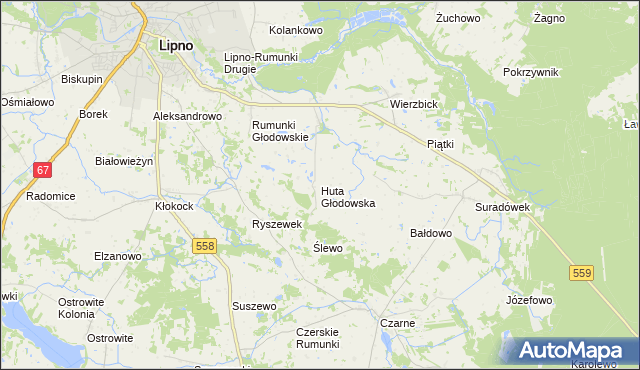mapa Huta Głodowska, Huta Głodowska na mapie Targeo