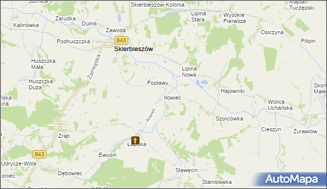 mapa Iłowiec, Iłowiec na mapie Targeo