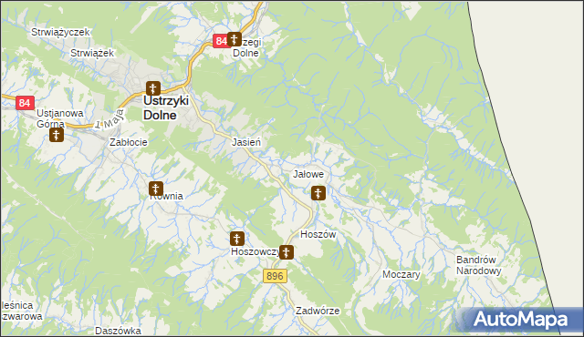 mapa Jałowe, Jałowe na mapie Targeo