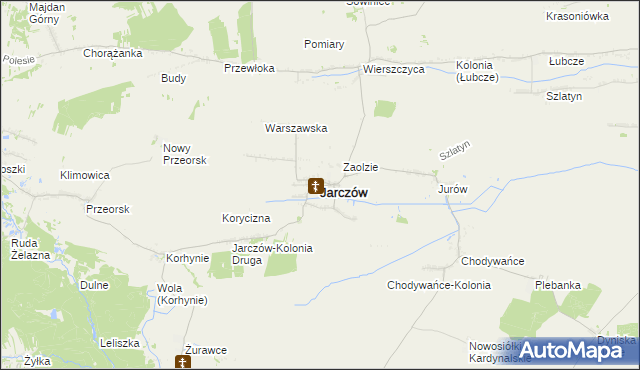 mapa Jarczów, Jarczów na mapie Targeo