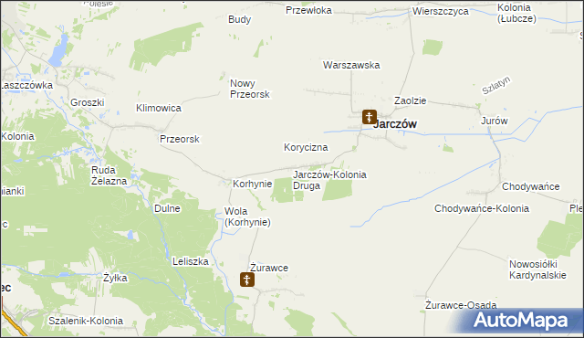 mapa Jarczów-Kolonia Druga, Jarczów-Kolonia Druga na mapie Targeo