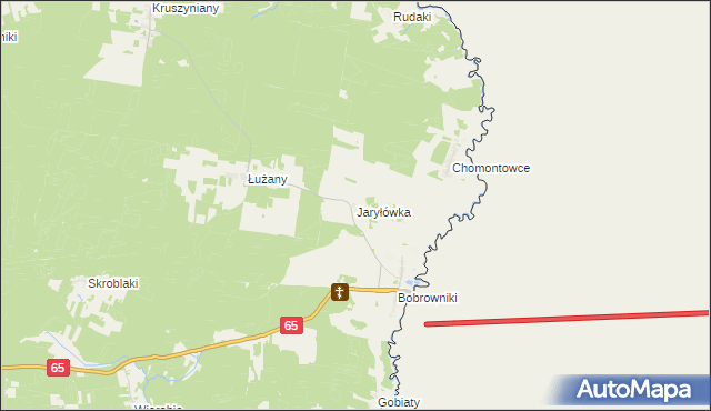 mapa Jaryłówka, Jaryłówka na mapie Targeo