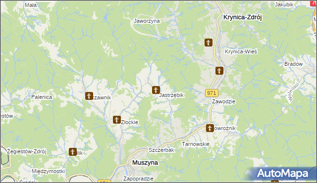 mapa Jastrzębik, Jastrzębik na mapie Targeo