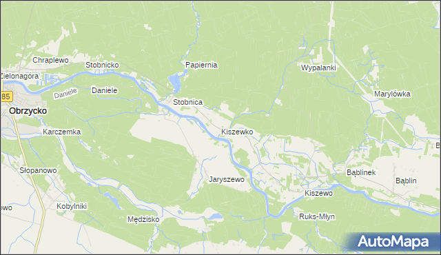 mapa Kiszewko, Kiszewko na mapie Targeo