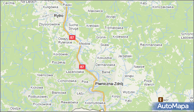 mapa Kokuszka, Kokuszka na mapie Targeo