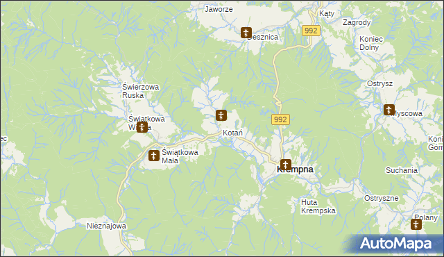 mapa Kotań, Kotań na mapie Targeo