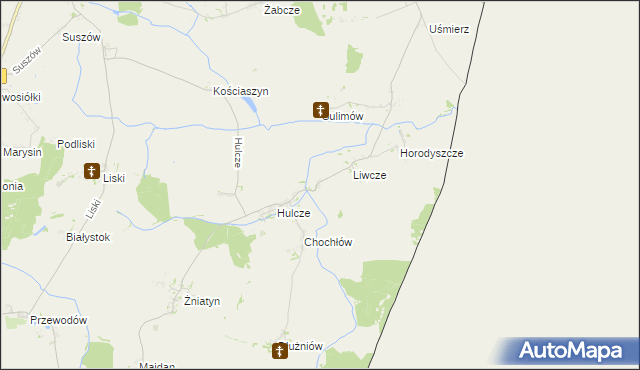 mapa Liwcze Osada, Liwcze Osada na mapie Targeo