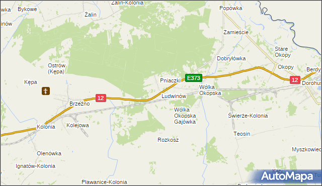 mapa Ludwinów gmina Dorohusk, Ludwinów gmina Dorohusk na mapie Targeo