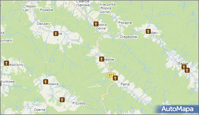 mapa Małastów, Małastów na mapie Targeo