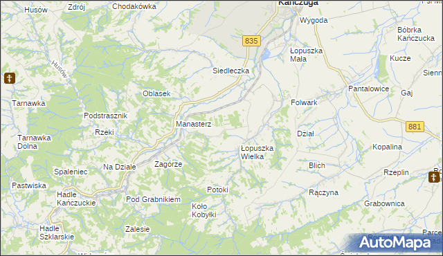 mapa Medynia Kańczucka, Medynia Kańczucka na mapie Targeo