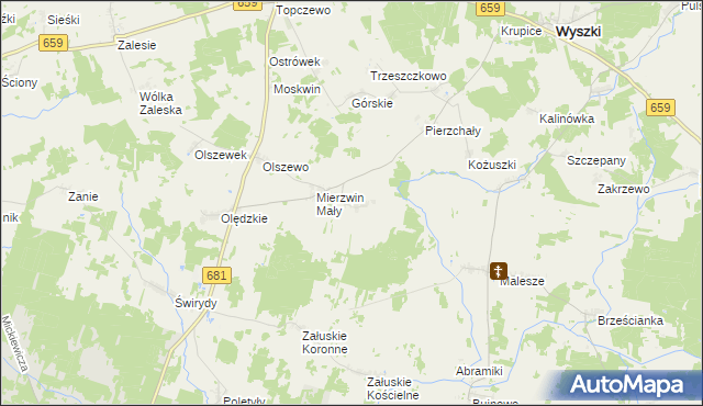 mapa Mierzwin Duży, Mierzwin Duży na mapie Targeo