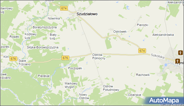 mapa Ostrów Północny, Ostrów Północny na mapie Targeo