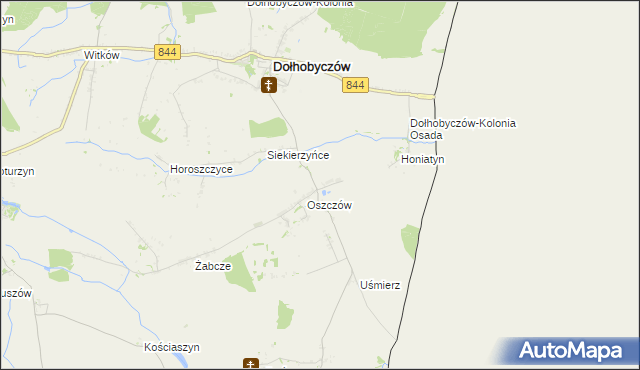 mapa Oszczów-Kolonia, Oszczów-Kolonia na mapie Targeo