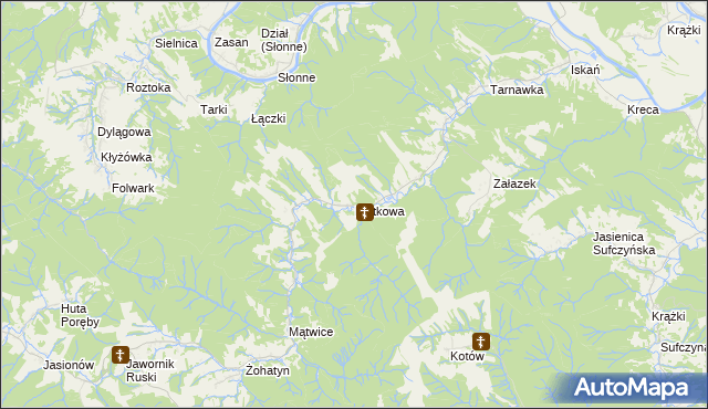 mapa Piątkowa gmina Dubiecko, Piątkowa gmina Dubiecko na mapie Targeo