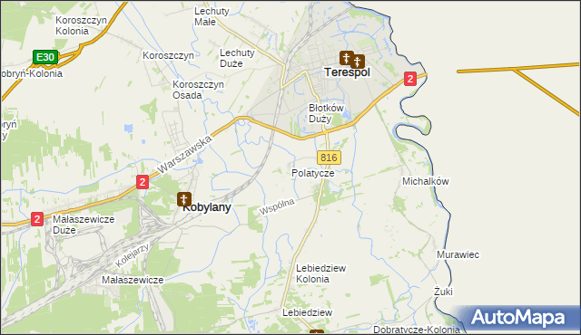 mapa Polatycze, Polatycze na mapie Targeo