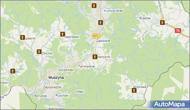 mapa Powroźnik, Powroźnik na mapie Targeo