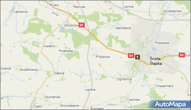 mapa Proszków, Proszków na mapie Targeo