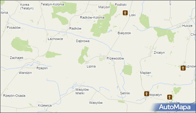 mapa Przewodów Osada, Przewodów Osada na mapie Targeo