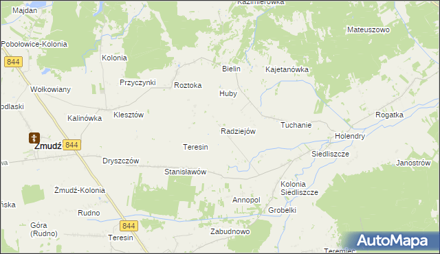 mapa Radziejów gmina Dubienka, Radziejów gmina Dubienka na mapie Targeo