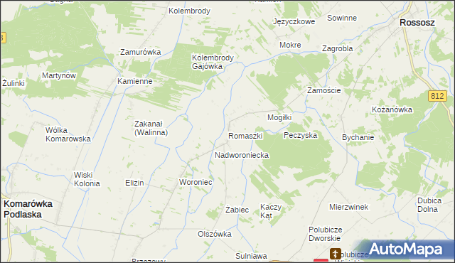 mapa Romaszki, Romaszki na mapie Targeo