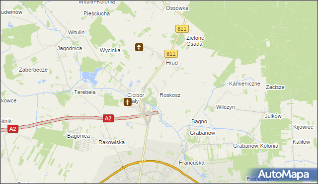 mapa Roskosz, Roskosz na mapie Targeo