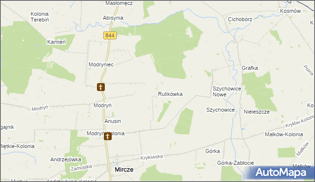 mapa Rulikówka, Rulikówka na mapie Targeo