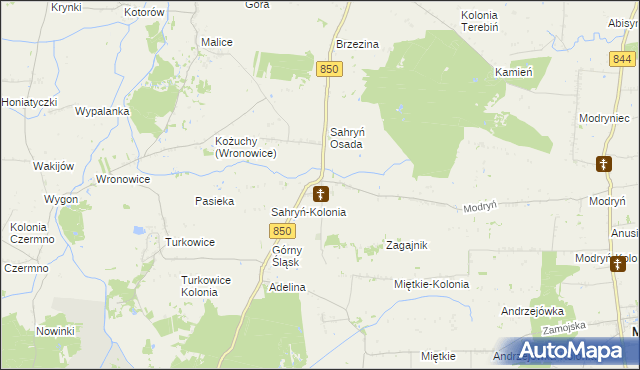 mapa Sahryń, Sahryń na mapie Targeo