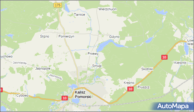 mapa Siekiercze, Siekiercze na mapie Targeo