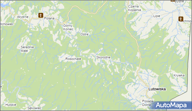 mapa Skorodne, Skorodne na mapie Targeo