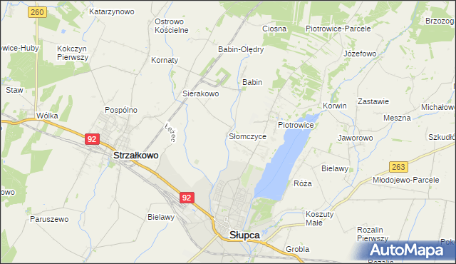mapa Słomczyce, Słomczyce na mapie Targeo