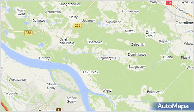 mapa Stajenczynki, Stajenczynki na mapie Targeo