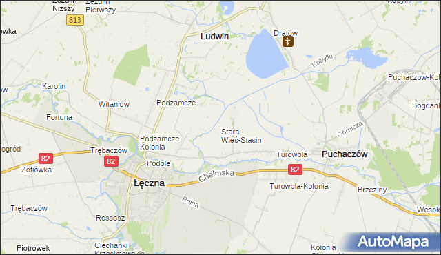mapa Stara Wieś-Stasin, Stara Wieś-Stasin na mapie Targeo
