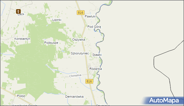 mapa Stawki gmina Włodawa, Stawki gmina Włodawa na mapie Targeo