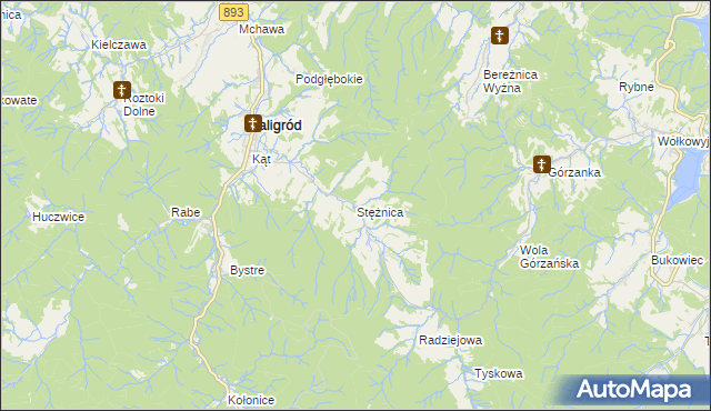 mapa Stężnica, Stężnica na mapie Targeo