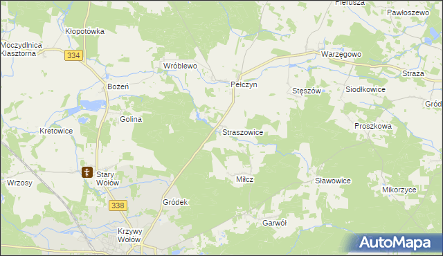 mapa Straszowice, Straszowice na mapie Targeo