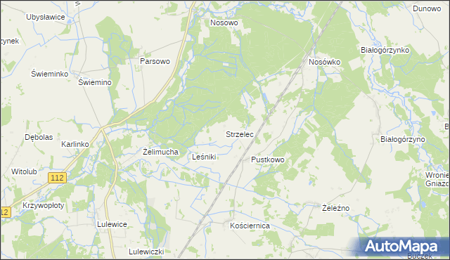 mapa Strzelec, Strzelec na mapie Targeo