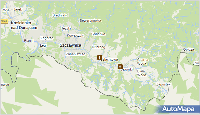 mapa Szlachtowa, Szlachtowa na mapie Targeo