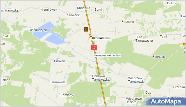 mapa Tarnawatka-Tartak, Tarnawatka-Tartak na mapie Targeo