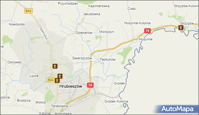 mapa Teptiuków, Teptiuków na mapie Targeo