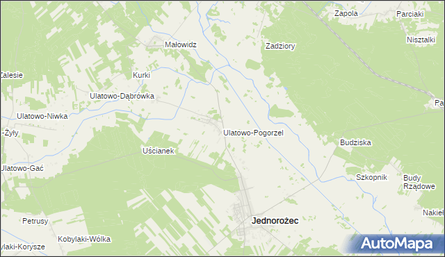 mapa Ulatowo-Pogorzel, Ulatowo-Pogorzel na mapie Targeo