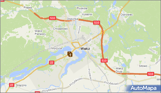 mapa Wałcz, Wałcz na mapie Targeo