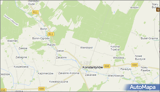 mapa Wandopol, Wandopol na mapie Targeo