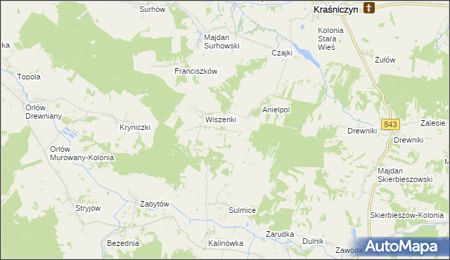 mapa Wiszenki-Kolonia, Wiszenki-Kolonia na mapie Targeo