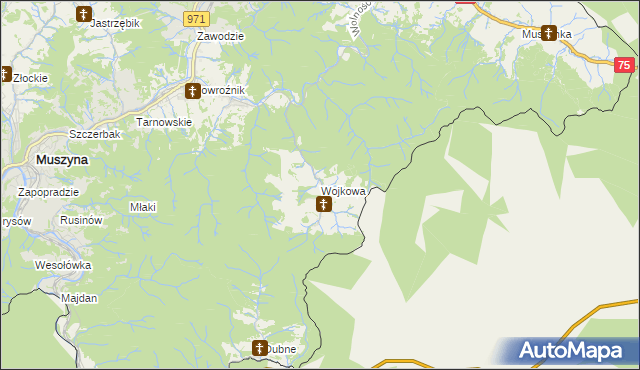 mapa Wojkowa, Wojkowa na mapie Targeo