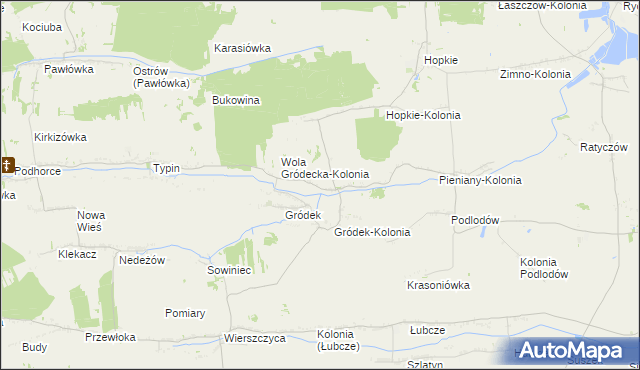 mapa Wola Gródecka, Wola Gródecka na mapie Targeo