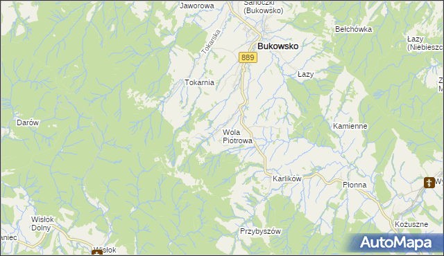 mapa Wola Piotrowa, Wola Piotrowa na mapie Targeo