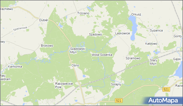mapa Wola-Sosenka, Wola-Sosenka na mapie Targeo