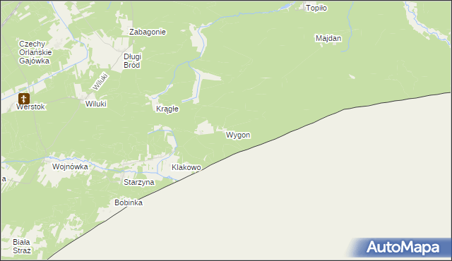 mapa Wygon gmina Dubicze Cerkiewne, Wygon gmina Dubicze Cerkiewne na mapie Targeo